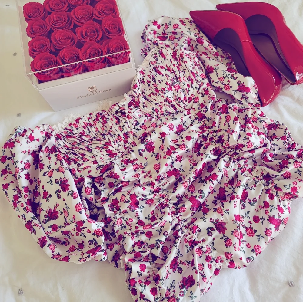 For Love and Lemon White Floral Melrose Dress - Picture 12 of 15